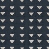 Navy Triangle Print Throw Pillow - Skyline Furniture: Geometric Linen & Cotton, Indoor Use, Zipper Closure - 4 of 4