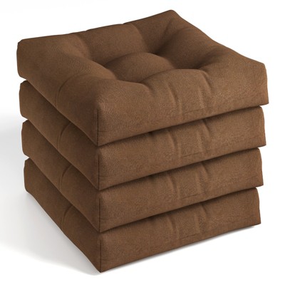 Tangkula Set of 4 21" x 21" Chair Seat Cushion Pads Patio