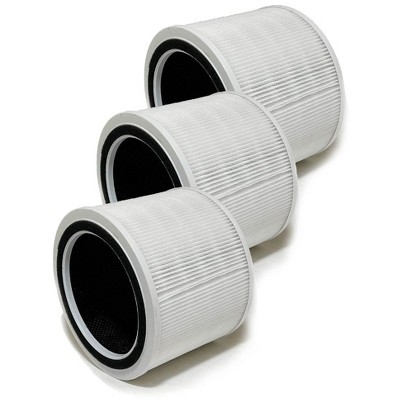 Nispira Core 200S 3-in-1 HEPA Activated Carbon Filter Replacement For LEVOIT Air Purifier Core 200S-RF, 3 Pack