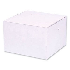 SCT Bakery Boxes, Standard, 6 x 6 x 4, White, Paper, 250/Carton - 1 of 4
