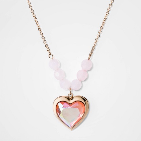 Girls Heart Locket Beaded Necklace Cat Jack Target