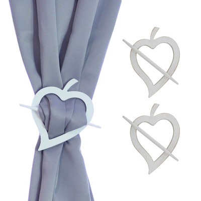 Evideco French Home Goods Wooden Heart Curtain Tieback – Decorative and Functional Design