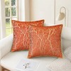 REGALWOVEN Floral Leaf Botanical Pattern Throw Pillow Covers for Sofa Couch Home Decoration 18 x 18 Inch 2 Pcs - 2 of 4