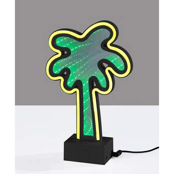 Infinity Neon Palm Tree Table/Wall Lamp Black - Adesso