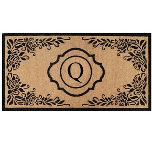 A1HC Natural Coir Monogrammed Anti-Shed Treated Durable Doormat for Outdoor Entrance, 36"X72" - 1 of 4