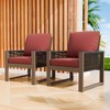 EAGLE PEAK Natural Cedar Patio Dining Chair, Real Wood Outdoor Furniture with Cushion - 2 of 4