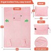 Tirrinia 4-in-1 Travel Blanket for Women Men, Premium Fleece with Zippered Pocket Built-in Carry Bag, Honeycomb - 4 of 4