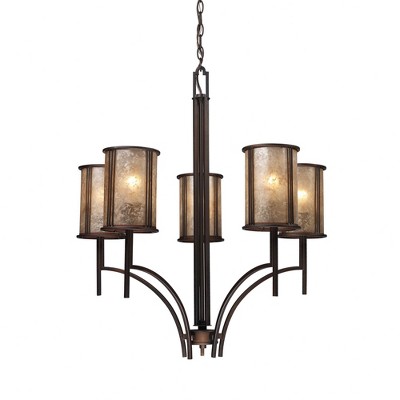 Elk Home Barringer 5 - Light Chandelier in  Aged Bronze