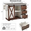 55.5" Kitchen Carts and Islands with Power Outlet and Drop Leaf, Rolling Storage Cart with Spice Rack for Kitchen or Dining Room-The Pop Home - 4 of 4