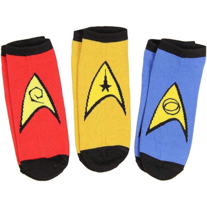 Star Trek Socks Original Series Ankle No-Show Socks (3 Pack) Multicoloured, 2 of 5