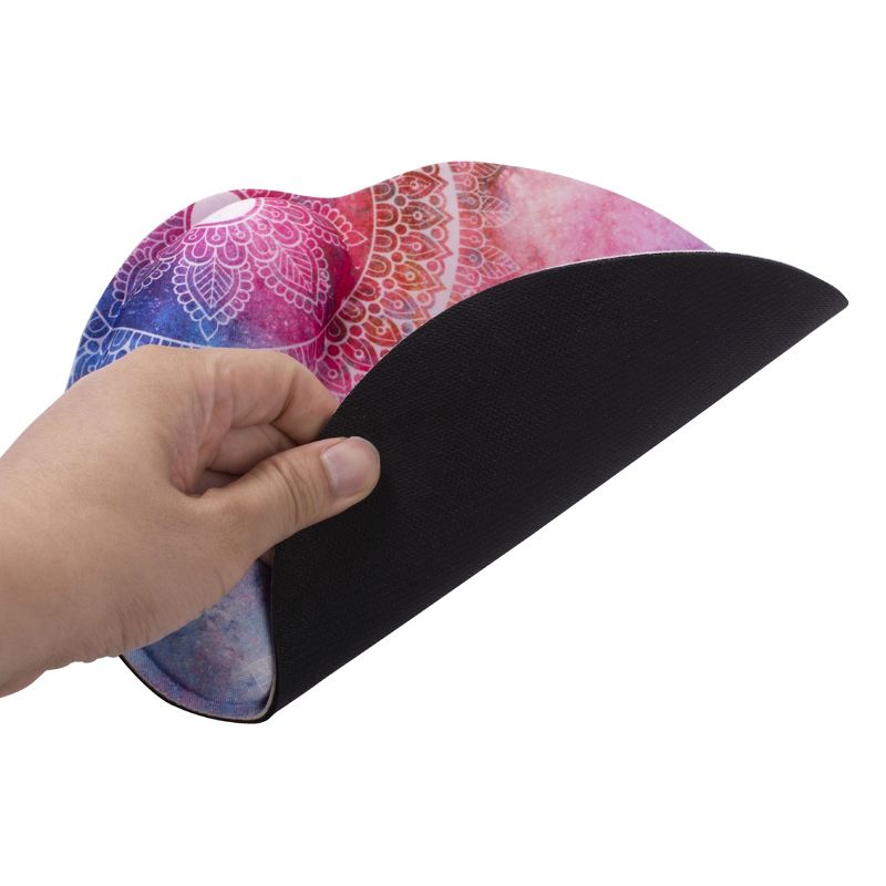 Insten Mandala Mouse Pad with Wrist Support Rest, Ergonomic Support, Pain Relief Memory Foam, Non-Slip Rubber Base,Round, 5 of 8
