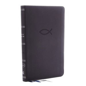 Kjv, Thinline Bible Youth Edition, Leathersoft, Gray, Red Letter Edition, Comfort Print - by  Thomas Nelson (Leather Bound) - 1 of 1
