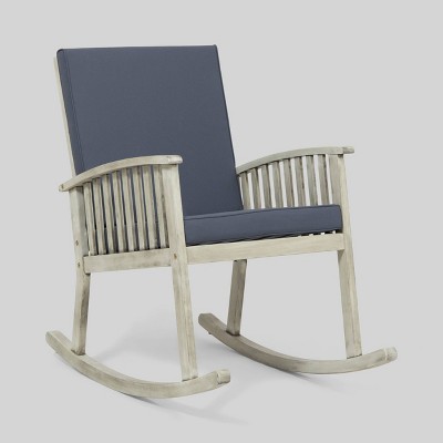 light gray rocking chair