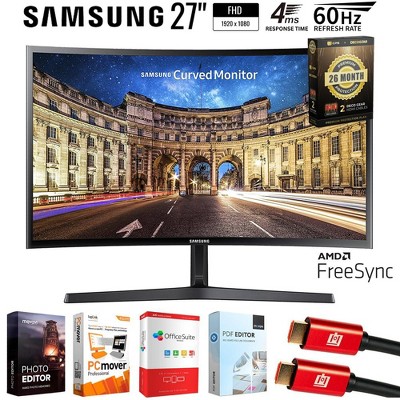 Samsung 27" CF39 FHD 1080p Curved Computer Monitor + 26 Months Protection Bundle