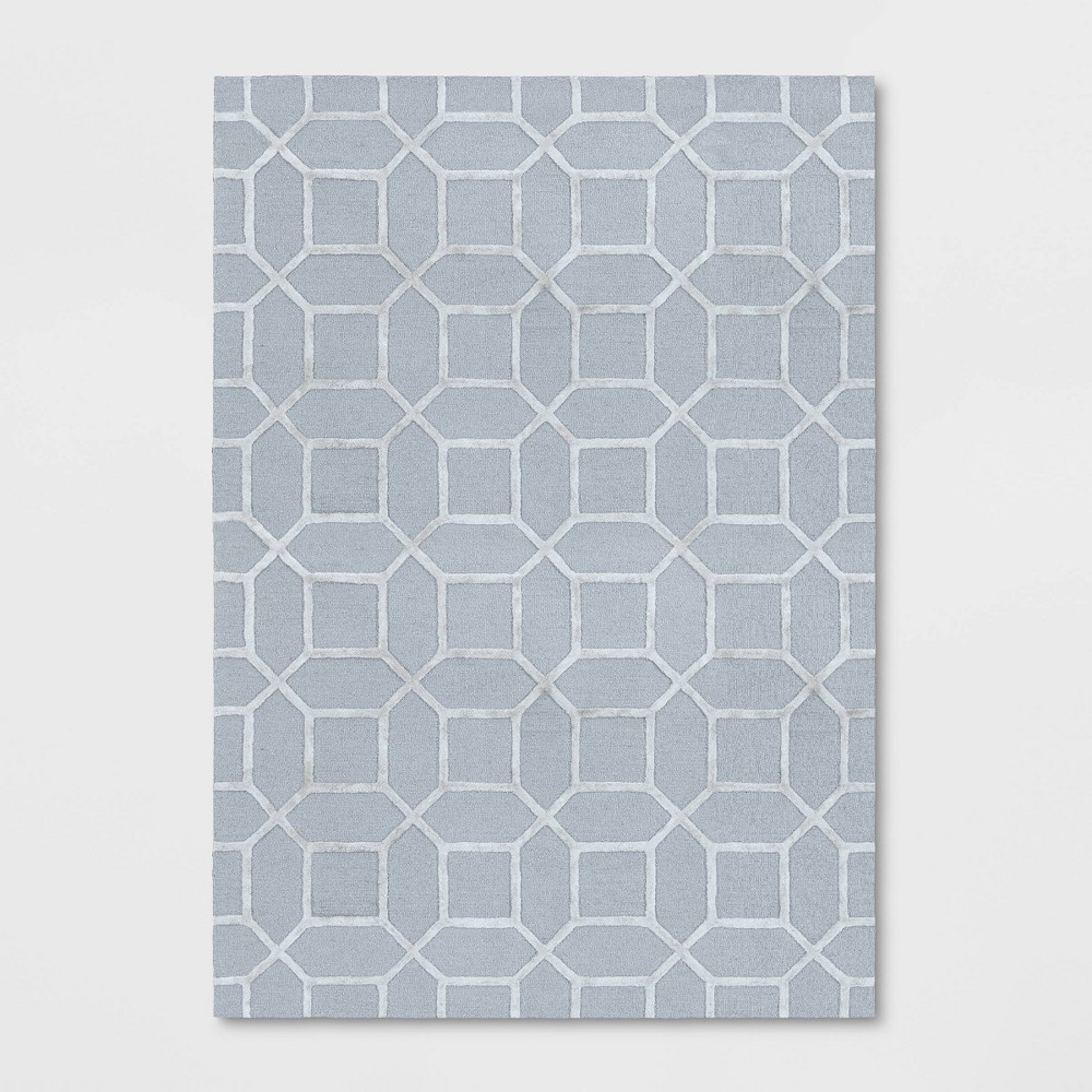 7'X10' Geometric Tufted Viscose Area Rug Gray - Opalhouse was $299.99 now $149.99 (50.0% off)