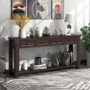 PAGED Modern Console Table with 4 Storage Drawers and Bottom Shelf, 63 inch Rectangle Entryway Table for Living Room,Hallway - 2 of 4