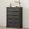TackView Farmhouse 5 Drawer Dresser, 42.7" Tall 5 Chest of Drawers with Sturdy Foundation, Wooden Cabinet for Home Office - 4 of 4