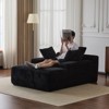 TiramisuBest Oversized Chaise Lounge Chair, Plush Corduroy Cloud Couch Daybed with 3 Pillows & Wide Armrest, No Assembly Needed, White - 4 of 4