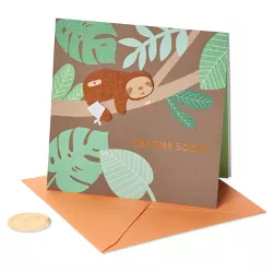 Get Well Soon Sloth Print Greeting Card - PAPYRUS