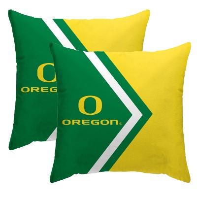 NCAA Oregon Ducks Side Arrow Poly Span Throw Pillow - 2pk