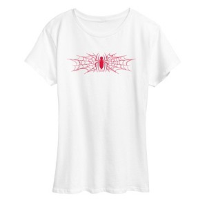 Women's - Marvel - Spiderman And Webs Short Sleeve Graphic T-Shirt - 1 of 4