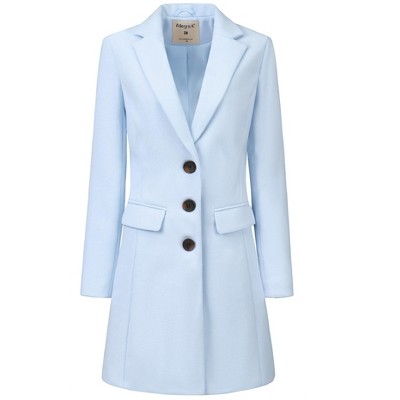 INSPIRE CHIC Women's Notched Lapel Single Breasted Outwear Fall coat