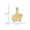 Black Bow Jewelry 14k Yellow Gold Plated Sterling Silver Columbus Blue Jackets NHL Small Pendant - 2 of 3