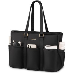 Laptop Tote Bag for Women Work, Teacher Tote Bag Nurse Bag With Large Cup Holder, Utility Professional Computer Bag - 1 of 4