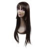 Unique Bargains Women's Curly Wigs 30" Brown with Wig Cap Long Hair - 2 of 4