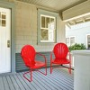 Northlight 34" Outdoor Retro Metal Tulip Armchair, Red - 2 of 4