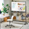 Maxtek 48" x 32" Whiteboard on Wheels Double Side Magnetic Dry Erase Board with Easel - 3 of 4
