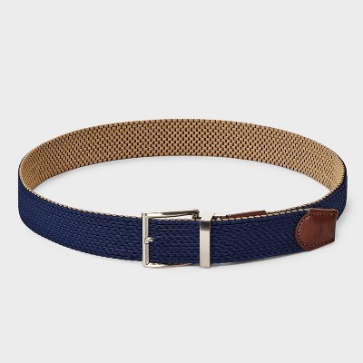 Men's Two-in-One Reversible Fabric Web Belt - Goodfellow & Co' Navy Blue - image 2