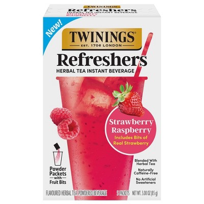 Twinings Refreshers Strawberry and Raspberry Herbal Instant Tea Mix - 3oz