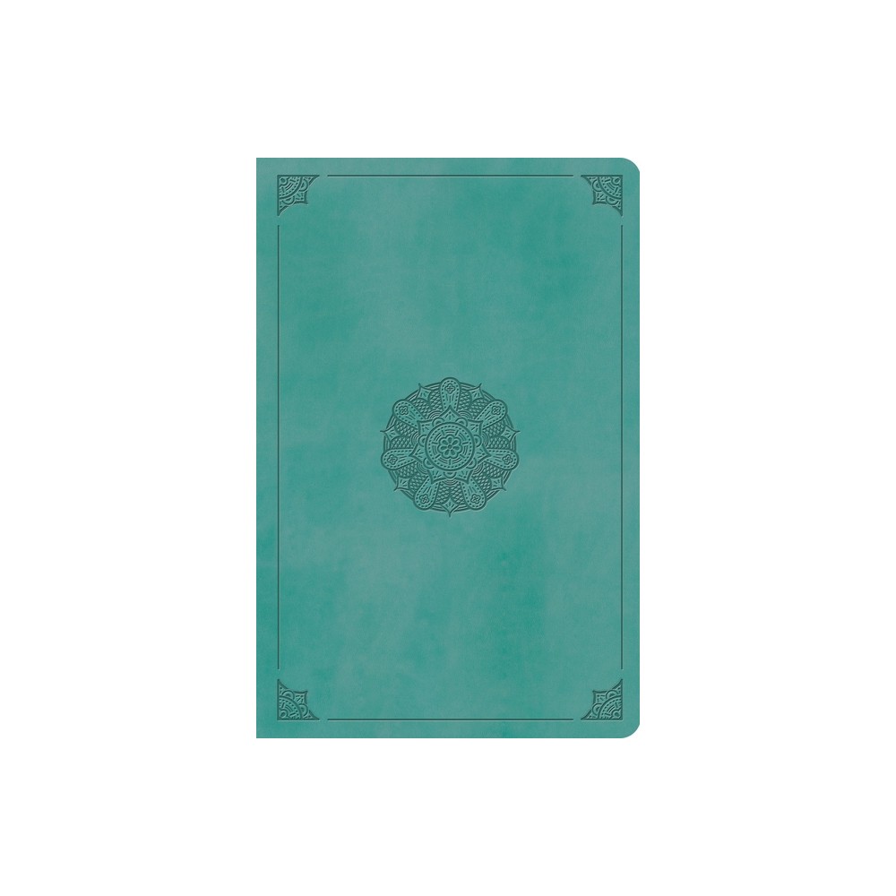 ESV Value Compact Bible, Red Letter (Trutone, Turquoise, Emblem Design) - by Esv Bibles (Leather Bound)