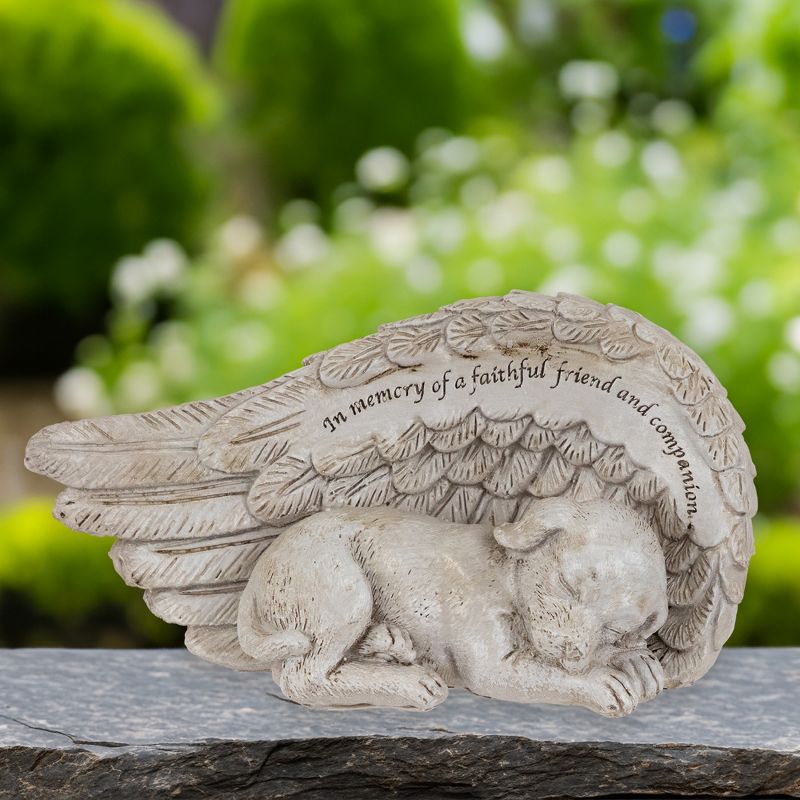 Northlight Sleeping Angel Dog Memorial Outdoor Garden Statue - 7", 2 of 7