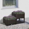 YONWAY Raised Garden Bed with Legs, Self-Watering Planter Box Raised Bed to Grow Flowers, Herbs & Vegetables, Brown - 2 of 4