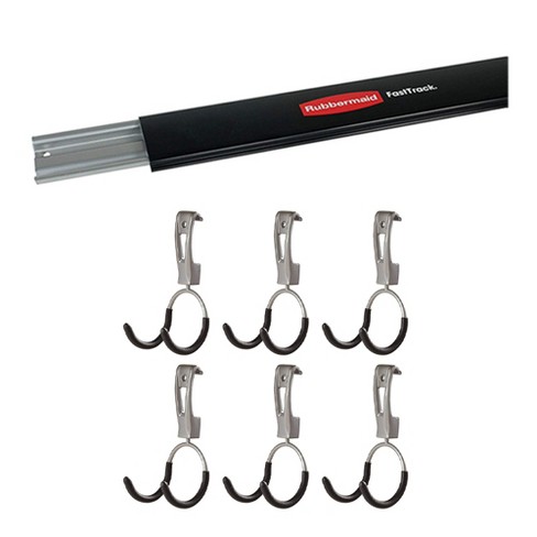 Rubbermaid Fasttrack Garage Storage System 5 Piece All In One Rail And Hook  Kit (3 Pack) : Target
