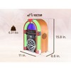 VICTOR Broadway Desktop Bluetooth Jukebox with CD Player, FM Radio, Built-in Stereo Speakers, and Color Changing LED Lighting, Mahogany (VDTJ-1550-MH) - 2 of 4