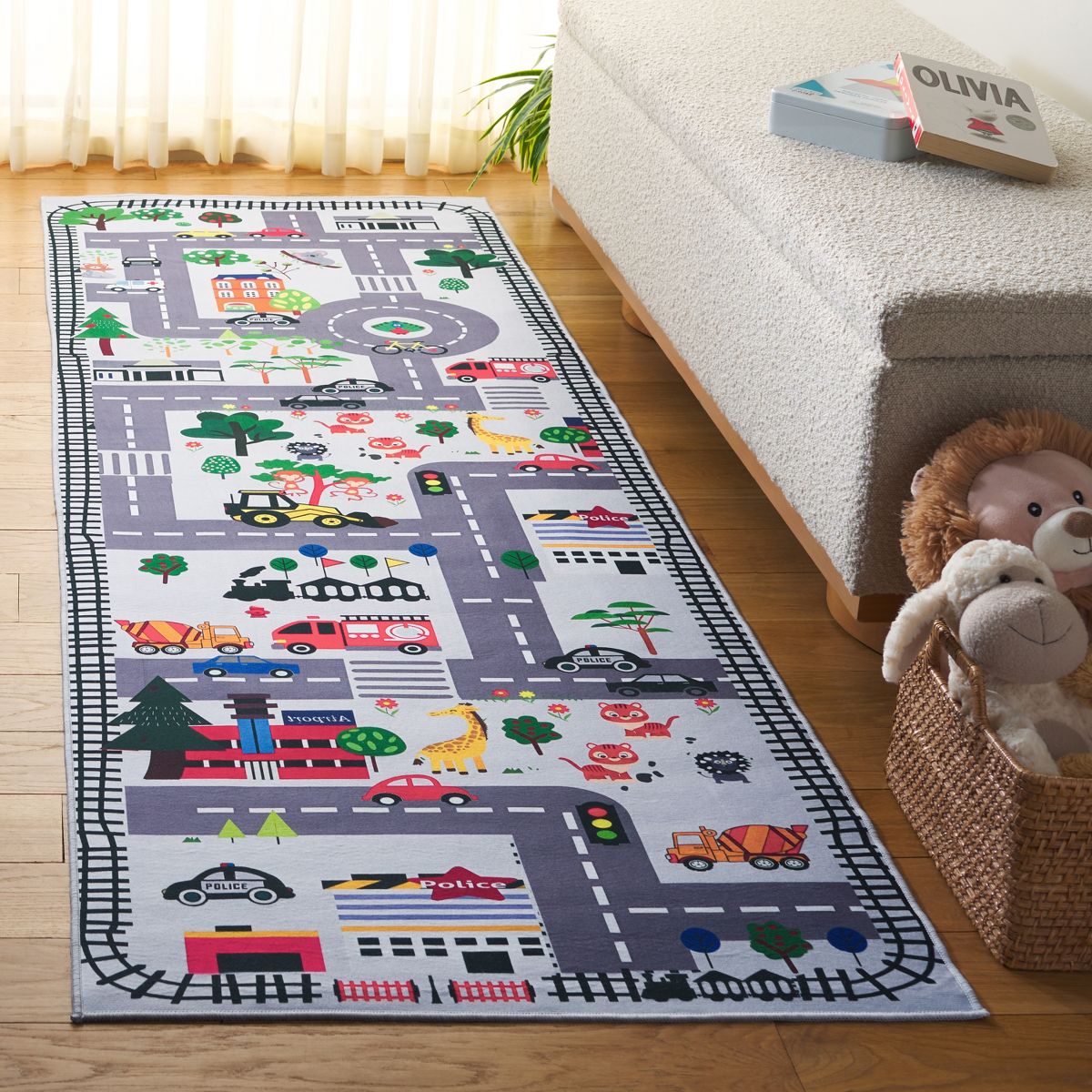 Tacoma Kids TCK167 Power Loomed Stain Resistant Non-Shedding Machine Washable Skid-Resistant Indoor Rugs - Safavieh Kids - thumbnail 2