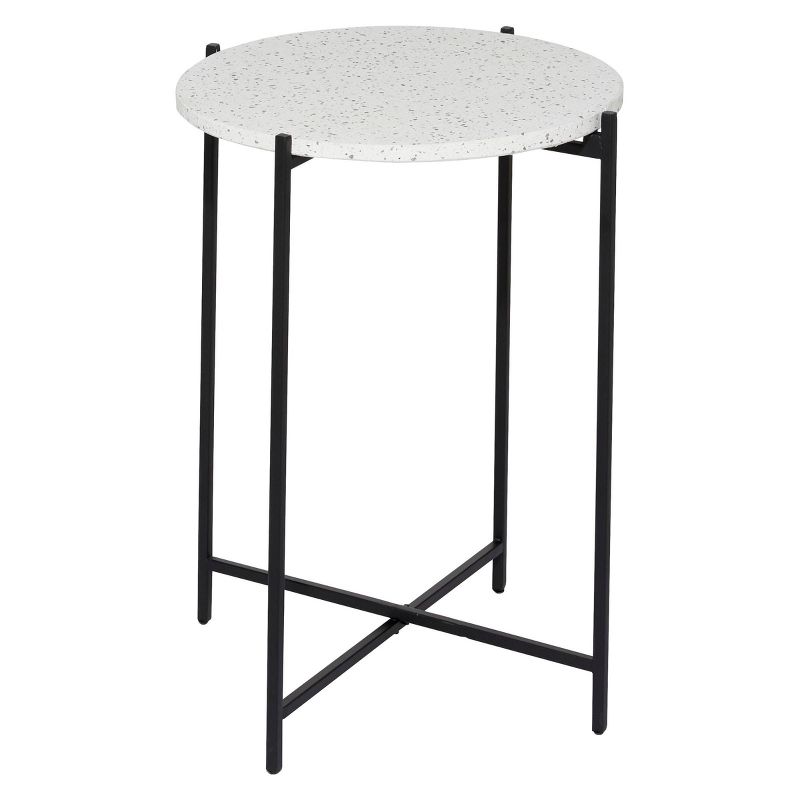 Contemporary Terrazzo Accent Table White - Olivia &#38; May, 1 of 5