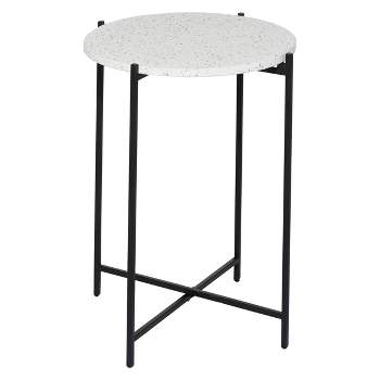 Contemporary Terrazzo Accent Table White - Olivia & May