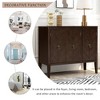 U_STYLE Adjustable Shelf Storage Sideboard with 3 Retro Metal Handles and 4 Pinewood Legs, for Entryway, Living Room, Study Room, Dining Room - 4 of 4