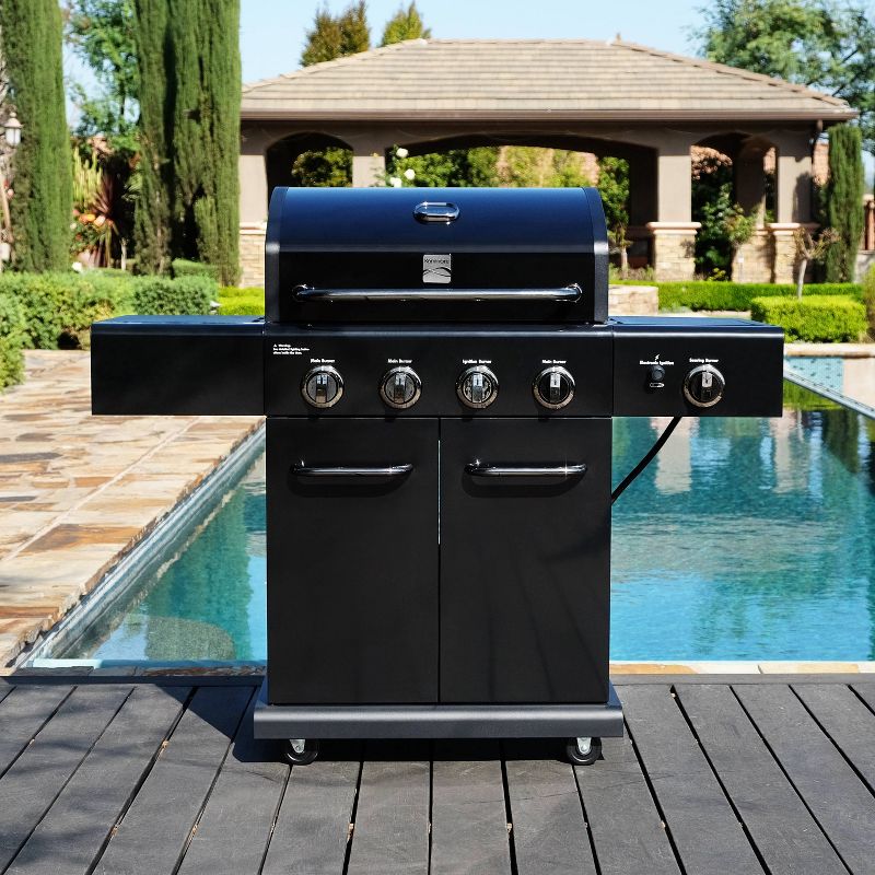 Kenmore 4-Burner Gas BBQ Propane Grill with Side Burner, 4 of 16