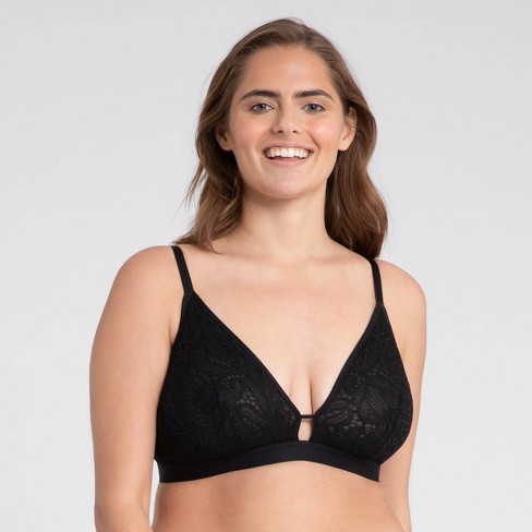 All.you. Lively Women's All Day Deep V No Wire Bra - Jet Black 32c : Target