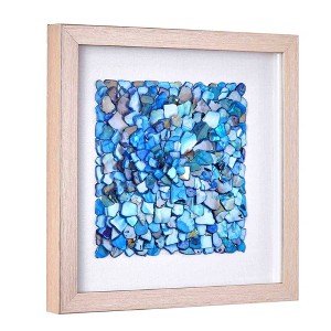 American Art Decor Set of 2 Framed Wall Arts with Seashell Decoration and Glass Cover - 1 of 4