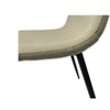 Gulches Dining Chairs Set of 4 - Beige Linen Upholstered, Sturdy Black Metal Legs, Modern Kitchen/Dining Room Accent Chairs with Padded Seats - 3 of 4