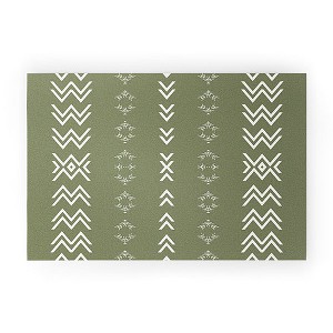 Sheila Wenzel-Ganny Sage Minimalist Mudcloth Looped Vinyl Welcome Mat - Society6 - 1 of 2