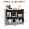 TackView 3-Tier Wooden Toy Storage Organizer & Bookshelf,5-Section Book Rack Daycare Furniture,for Nursery,Bedroom,School - 3 of 4
