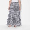 Women's Tiered Maxi A-Line Skirt - Wild Fable™ Gray Plaid - 3 of 3