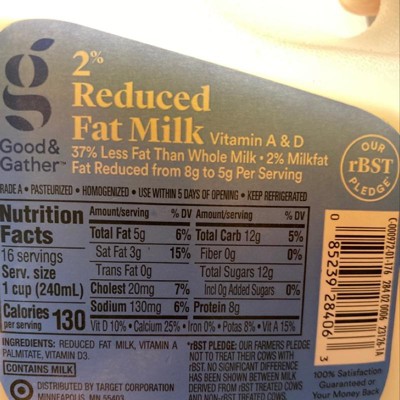 2% Reduced Fat Milk - 1gal - Good & Gather™ : Target